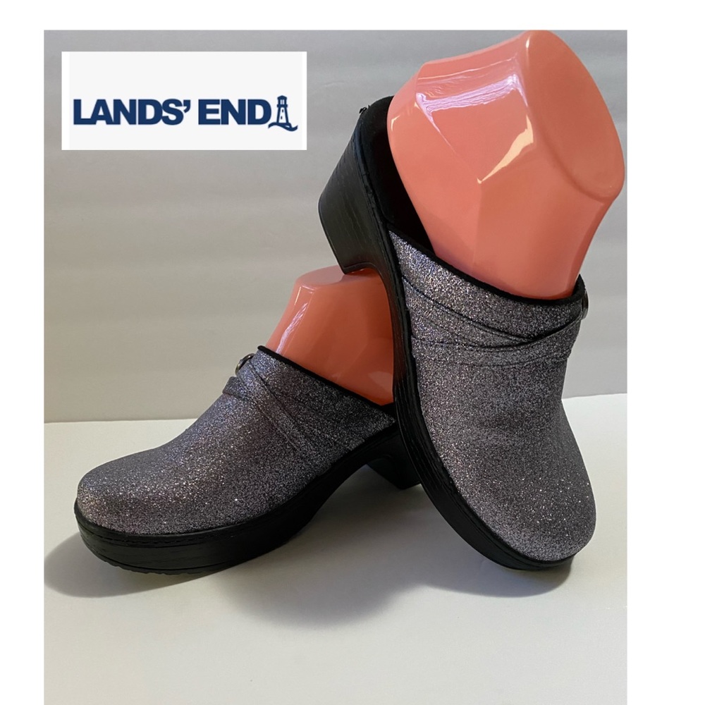 New Lands’ End size 7 glitter clogs rubber sole - Picture 1 of 8